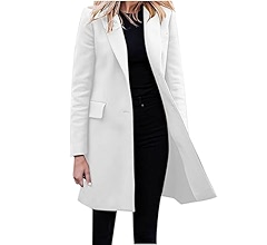 Womens Winter Coats Casual Notched Collar Single Breasted
